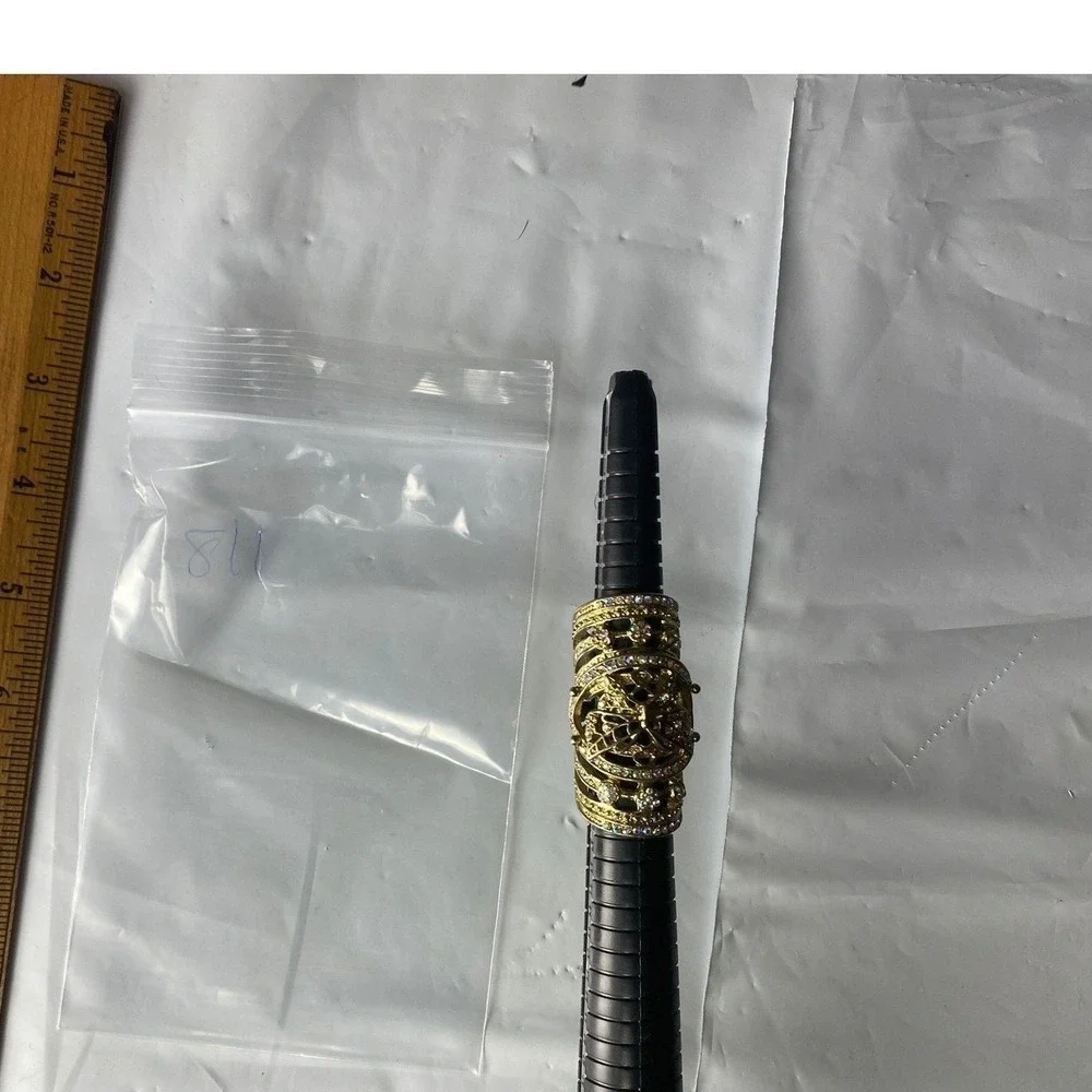 Gold Tone Rhinestone‎ Lion Head Statement Ring Women's Fashion Jewelry Size 7.75